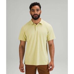Lululemon Snap Front Polo Green Systematic White Opal Dew Men's Medium M3CY1S